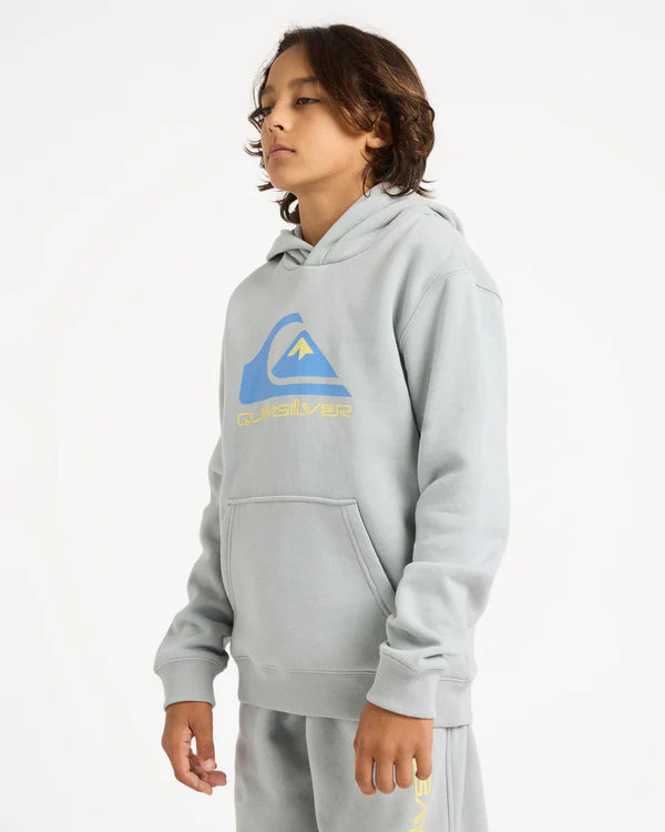 QUIKSILVER BOYS COMP LOGO PULLOVER HOODIE KIDS FLEECE SURF HOODIE QUARRY 8-16