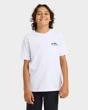 QUIKSILVER BOYS KEHU TOHU T-SHIRT 8–16 – KIDS SURF GRAPHIC TEE IN WHITE