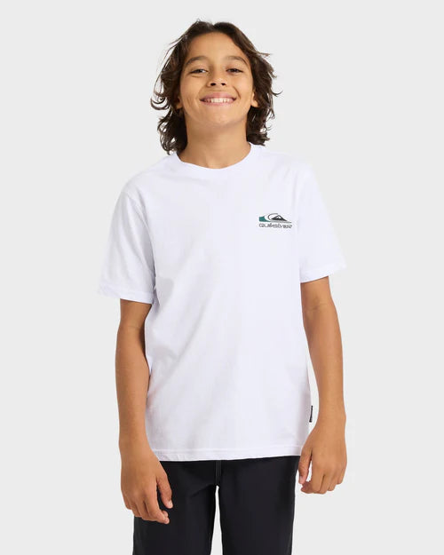 QUIKSILVER BOYS KEHU TOHU T-SHIRT 8–16 – KIDS SURF GRAPHIC TEE IN WHITE