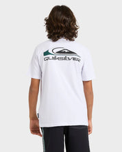 QUIKSILVER BOYS KEHU TOHU T-SHIRT 8–16 – KIDS SURF GRAPHIC TEE IN WHITE