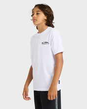 QUIKSILVER BOYS KEHU TOHU T-SHIRT 8–16 – KIDS SURF GRAPHIC TEE IN WHITE