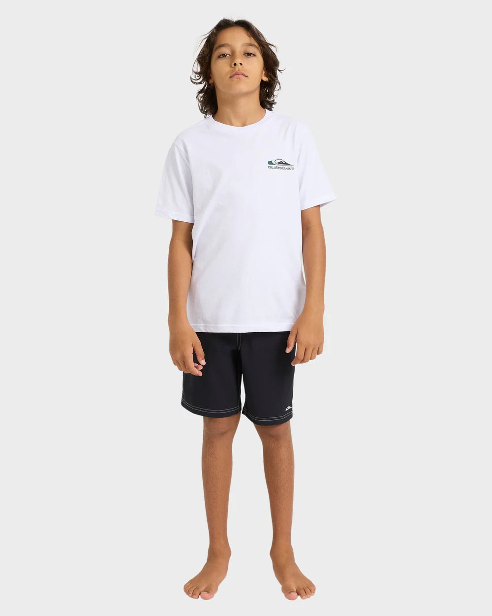 QUIKSILVER BOYS KEHU TOHU T-SHIRT 8–16 – KIDS SURF GRAPHIC TEE IN WHITE