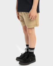 QUIKSILVER BOYS TAXER WALKSHORTS 2–7 – KIDS KHAKI CASUAL SHORTS WITH DRAWCORD