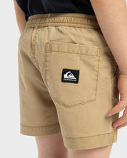 QUIKSILVER BOYS TAXER WALKSHORTS 2–7 – KIDS KHAKI CASUAL SHORTS WITH DRAWCORD