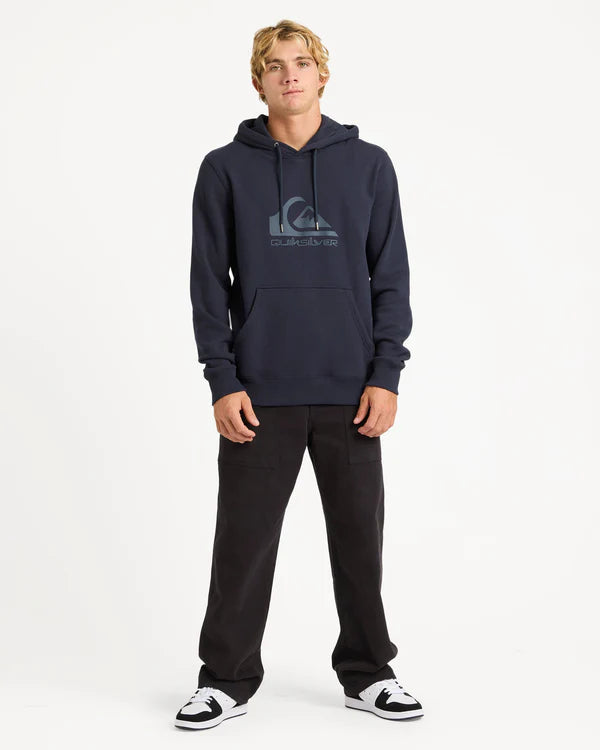 QUIKSILVER COMP LOGO PULLOVER HOODIE MENS FLEECE SURF HOODIE DARK NAVY