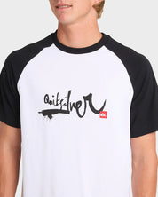 QUIKSILVER MENS IMPAIRED RAGLAN T-SHIRT – WHITE