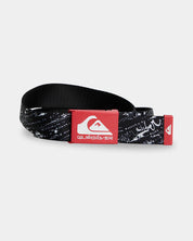 QUIKSILVER MENS PRINCIPAL SCHWACK WEBBING BELT – BLACK/WHITE