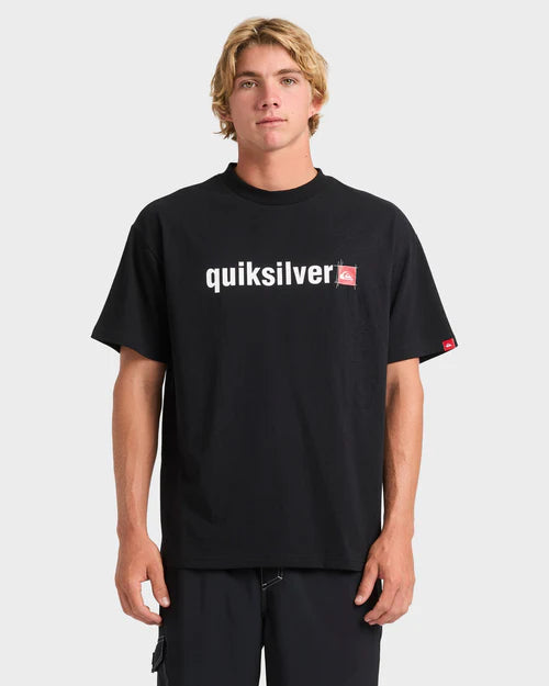 QUIKSILVER MODULE T-SHIRT – MENS SURF GRAPHIC SHORT SLEEVE TEE IN BLACK