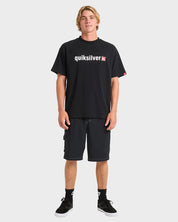 QUIKSILVER MODULE T-SHIRT – MENS SURF GRAPHIC SHORT SLEEVE TEE IN BLACK