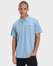 QUIKSILVER MW PIQUE POLO SHORT SLEEVE SHIRT – MENS CLASSIC POLO IN ASHLEY BLUE