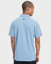 QUIKSILVER MW PIQUE POLO SHORT SLEEVE SHIRT – MENS CLASSIC POLO IN ASHLEY BLUE
