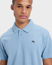 QUIKSILVER MW PIQUE POLO SHORT SLEEVE SHIRT – MENS CLASSIC POLO IN ASHLEY BLUE