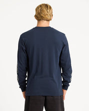 QUIKSILVER OG BOARDSHORT CO T-SHIRT MENS SURF GRAPHIC TEE DARK NAVY