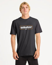 QUIKSILVER RETRO BOX T-SHIRT MENS GRAPHIC SURF TEE VINTAGE STYLE BLACK
