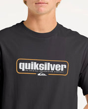 QUIKSILVER RETRO BOX T-SHIRT MENS GRAPHIC SURF TEE VINTAGE STYLE BLACK