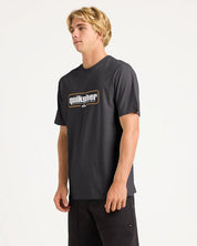 QUIKSILVER RETRO BOX T-SHIRT MENS GRAPHIC SURF TEE VINTAGE STYLE BLACK
