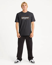 QUIKSILVER RETRO BOX T-SHIRT MENS GRAPHIC SURF TEE VINTAGE STYLE BLACK