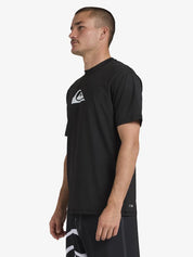 QUIKSILVER SOLID STREAK SURF SHIRT – MENS UPF 50+ SURF TEE IN BLACK