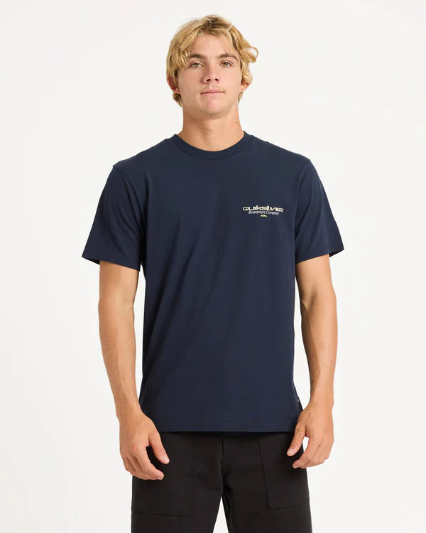 QUIKSILVER SUNFADE T-SHIRT MENS SURF COTTON TEE VINTAGE WASH DARK NAVY