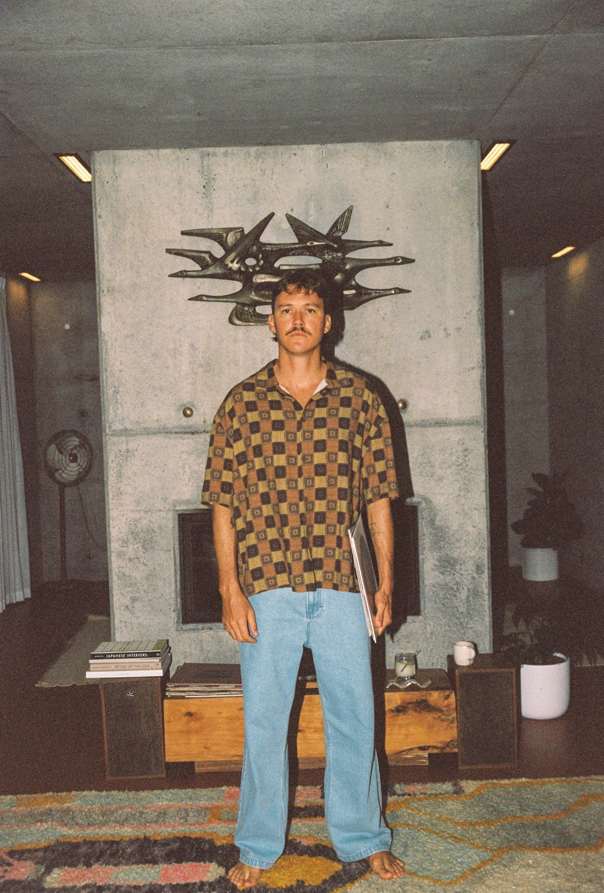 RHYTHM RACKET RELAXED SS SHIRT MENS OCHRE PRINT