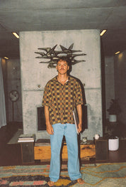 RHYTHM RACKET RELAXED SS SHIRT MENS OCHRE PRINT