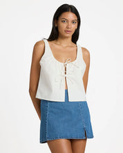 RVCA RAY WOMENS TANK TOP CLOUD SURF BEACH SINGLET