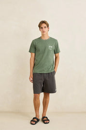 RHYTHM BIKE WANDERER SS T-SHIRT - SEAWEED