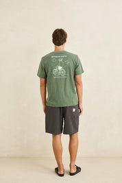 RHYTHM BIKE WANDERER SS T-SHIRT - SEAWEED