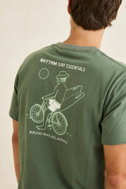 RHYTHM BIKE WANDERER SS T-SHIRT - SEAWEED