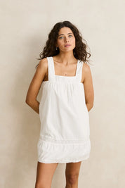 RHYTHM BRODERIE LACE MINI DRESS – WHITE