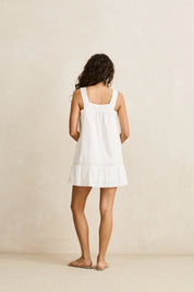 RHYTHM BRODERIE LACE MINI DRESS – WHITE