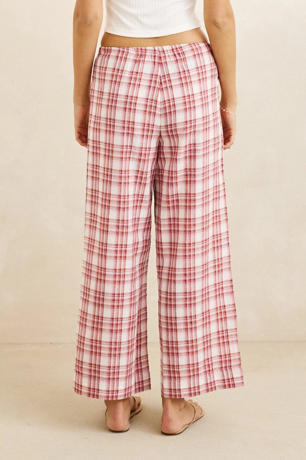 RHYTHM CHELSEA CHECK PANT – PLUM