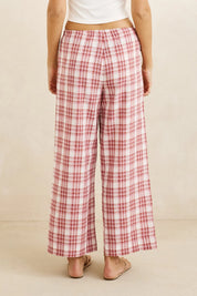 RHYTHM CHELSEA CHECK PANT – PLUM