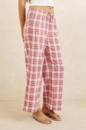 RHYTHM CHELSEA CHECK PANT – PLUM