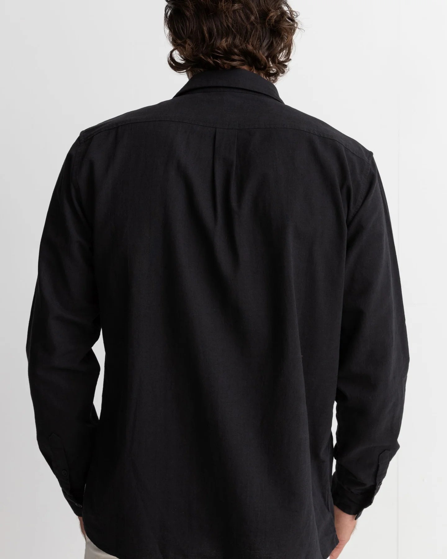 RHYTHM CLASSIC LINEN LS SHIRT - BLACK