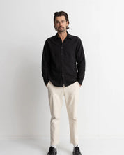 RHYTHM CLASSIC LINEN LS SHIRT - BLACK