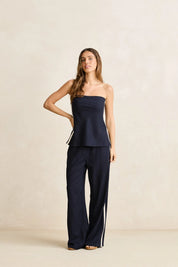 RHYTHM CONTRAST LINEN TRACK PANT – OCEAN