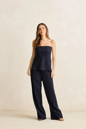 RHYTHM CONTRAST LINEN TRACK PANT – OCEAN