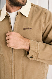 RHYTHM CULTIVATION CANVAS JACKET UTILITY STYLE CAMEL