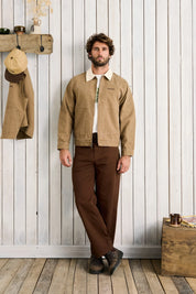 RHYTHM CULTIVATION CANVAS JACKET UTILITY STYLE CAMEL