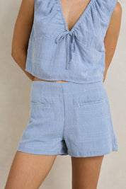 RHYTHM DEL RIO SHORT WOMENS SUMMER SHORTS BLUE CHECK