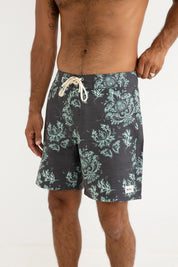 RHYTHM DEMASK TRUNK – CONTOURED FIT DOUBLE-NEEDLE PERFORMANCE BOARDSHORT – BLACK