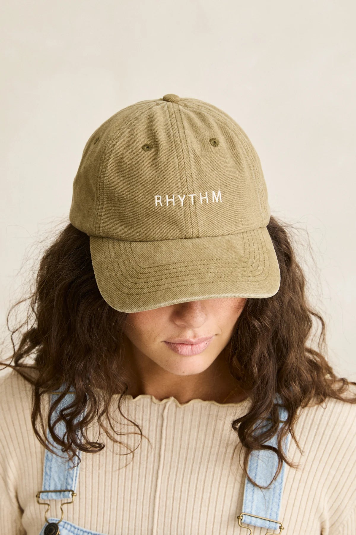 RHYTHM ESSENTIAL CAP WOMENS ADJUSTABLE DAD CAP OLIVE EVERYDAY HAT