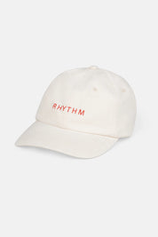 RHYTHM ESSENTIALS CAP – CLASSIC CURVED PEAK STRAP-BACK COTTON CAP – CREAM