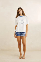 RHYTHM FISH RAGLAN T-SHIRT – WHITE
