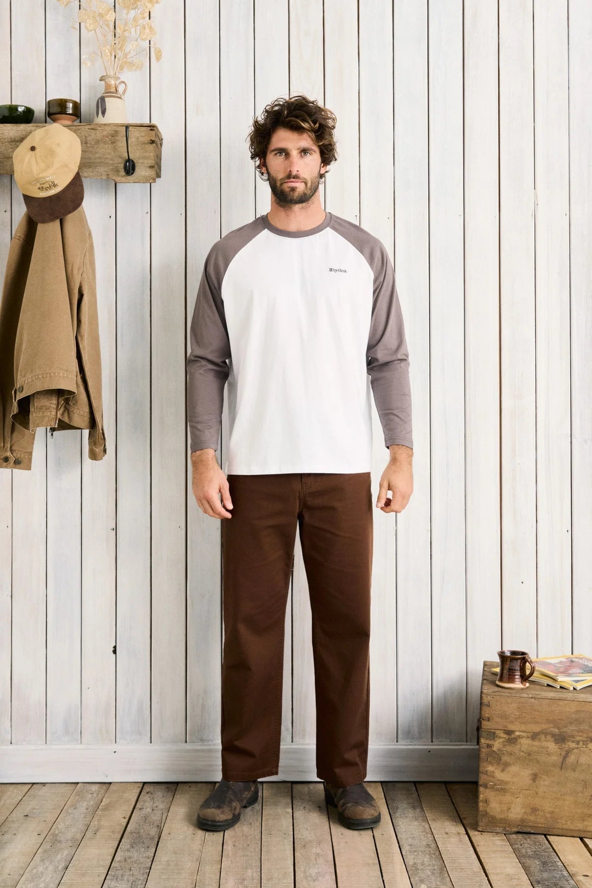 RHYTHM FOSTER LS T-SHIRT – BONE