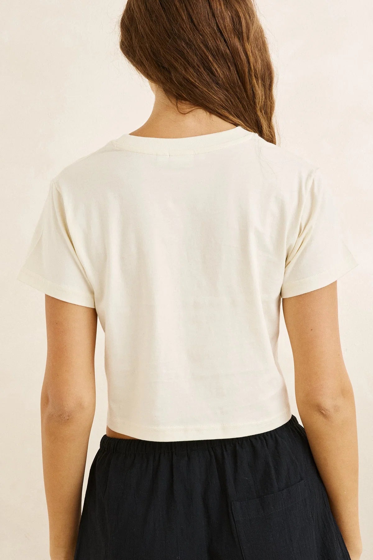 RHYTHM GEORGIA FLORAL CROP CREW TEE – WHITE