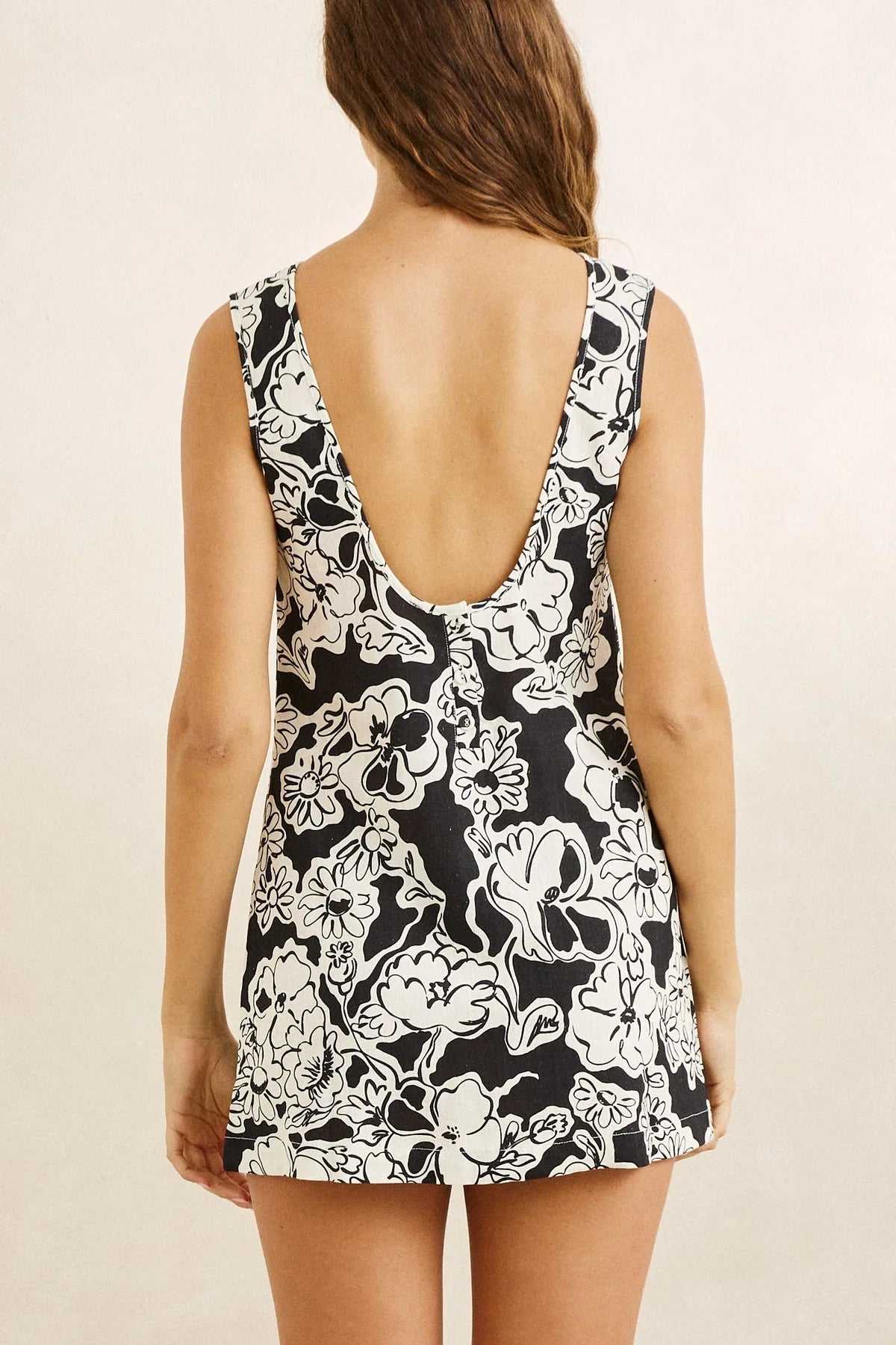 RHYTHM GEORGIA FLORAL MINI DRESS – CREAM
