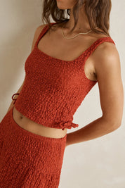 RHYTHM GIGI LACE MINI SKIRT - RED