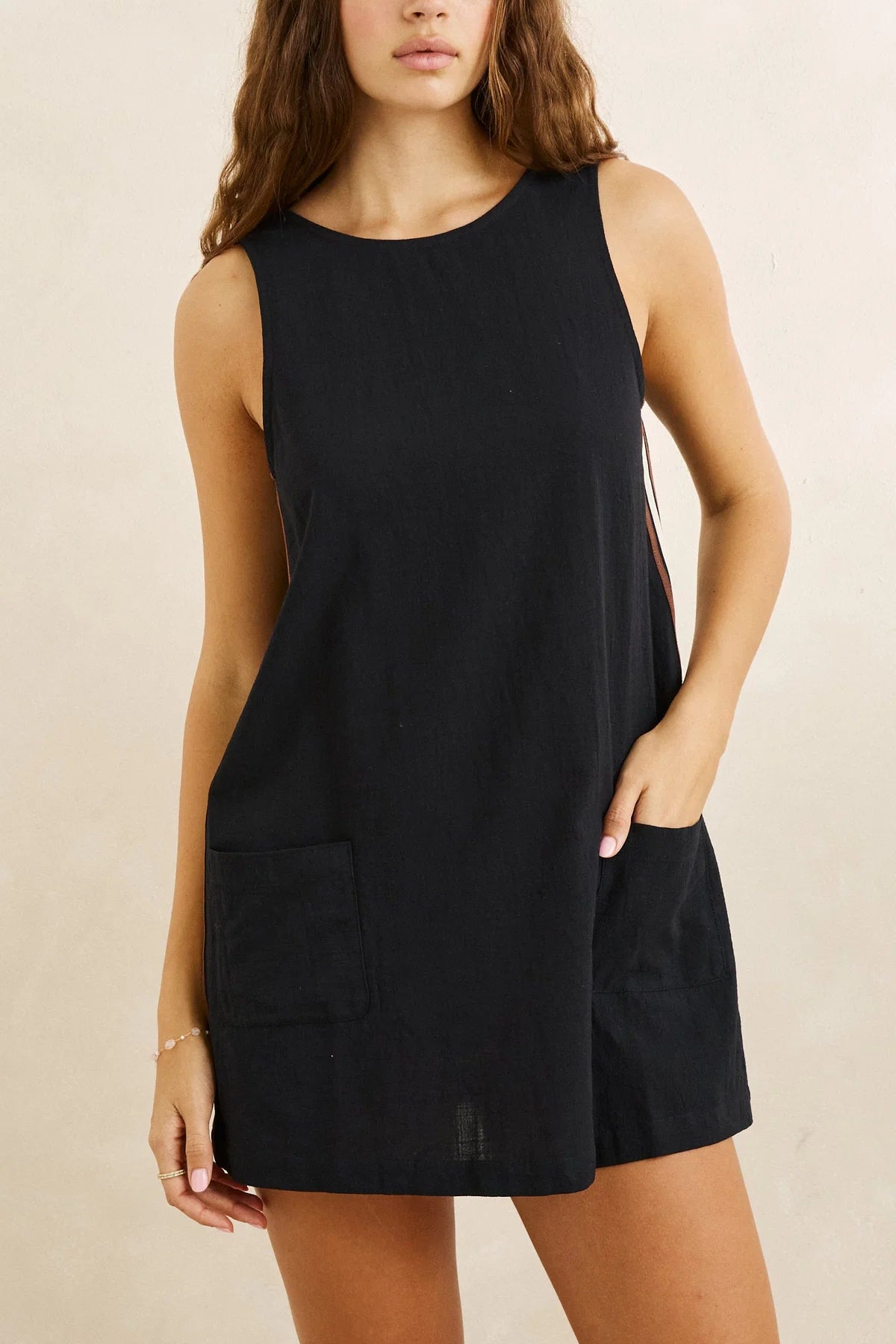 RHYTHM HANALEI MINI DRESS – BLACK